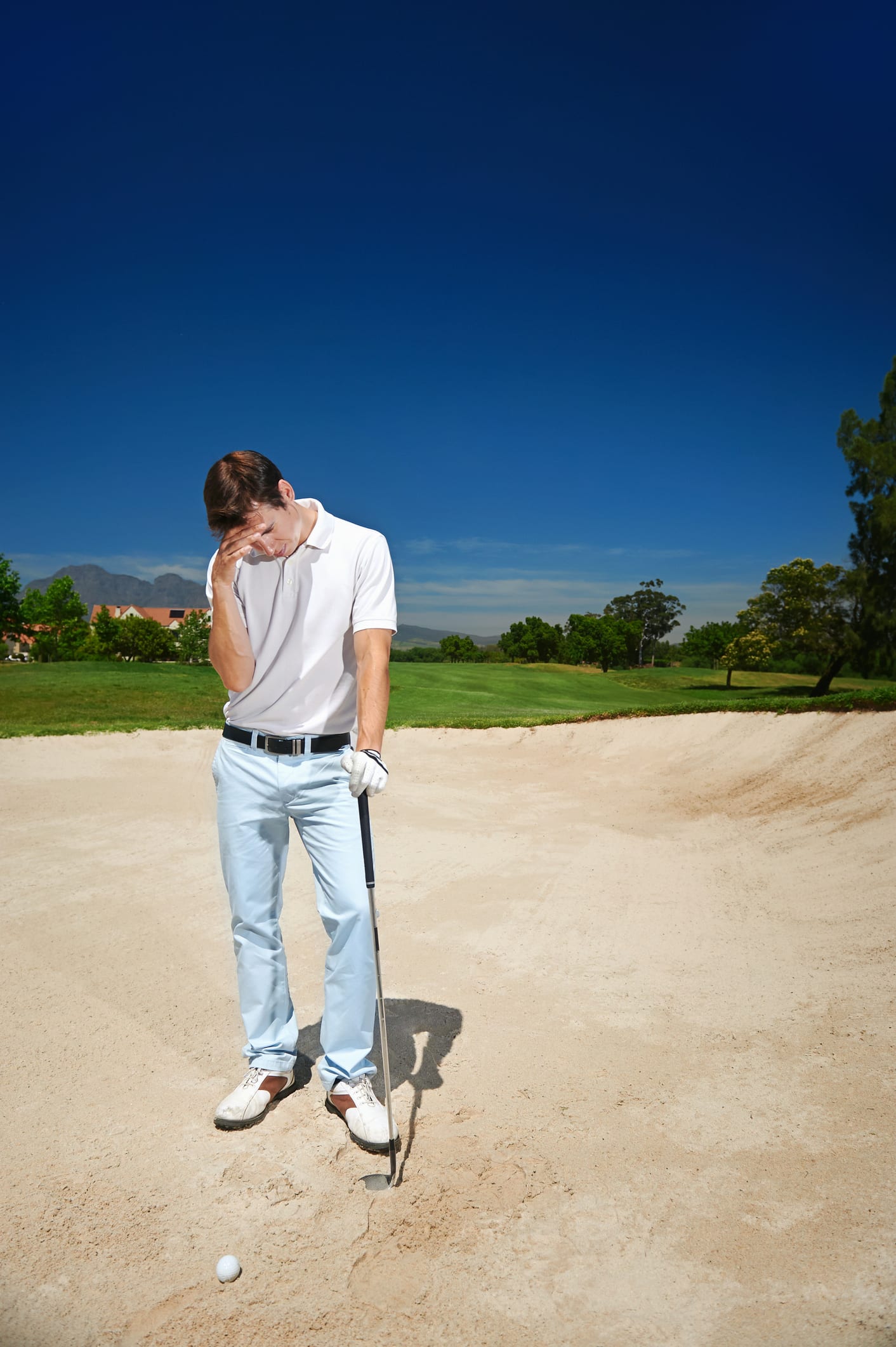 frustrated golfer